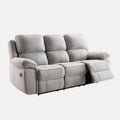 3-osobowa sofa rozkładana z poliestru, jasnoszara/czarna, 210 × 95 × 100 cm